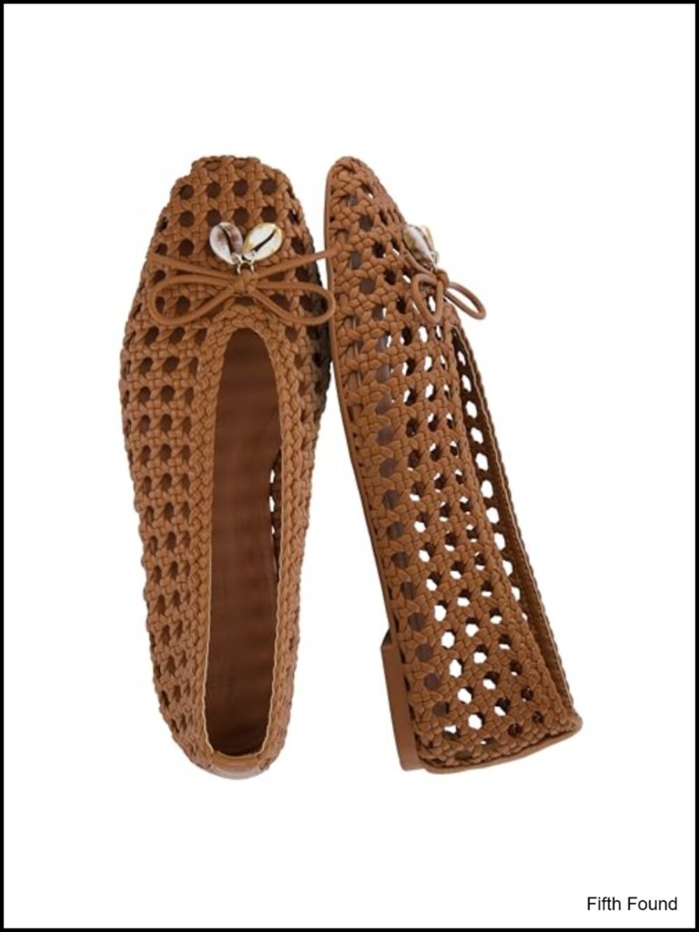 Hand Woven Ballet Flats Faux Leather Memory Foam Pointed Toe Women's